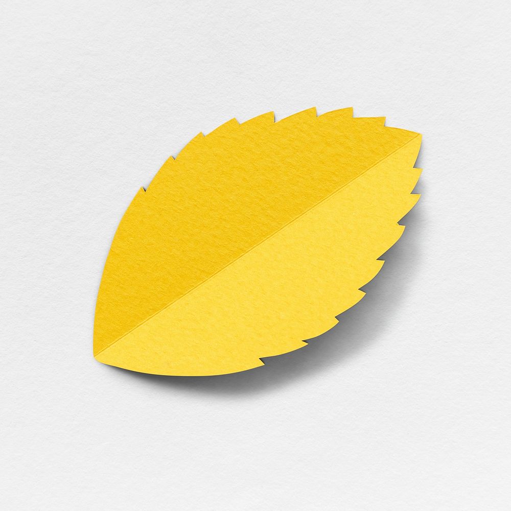 Yellow paper craft rose leaf