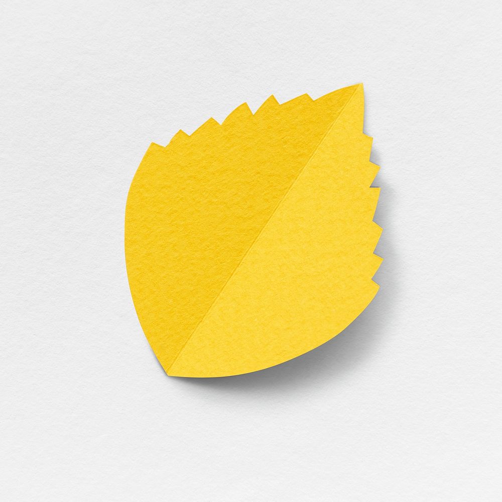 Yellow paper craft rose leaf