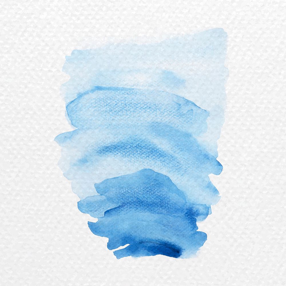 Shades of blue watercolor brush strokes vector