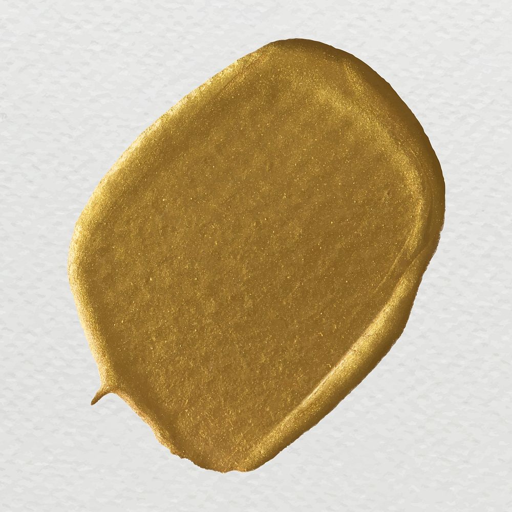 Metallic yellow paint stroke vector