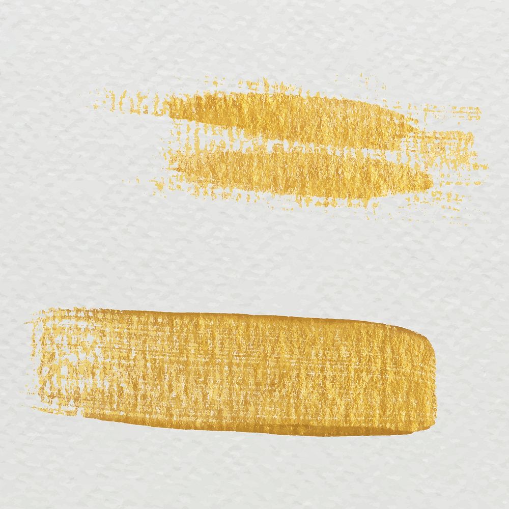 Metallic yellow paint stroke pattern vector