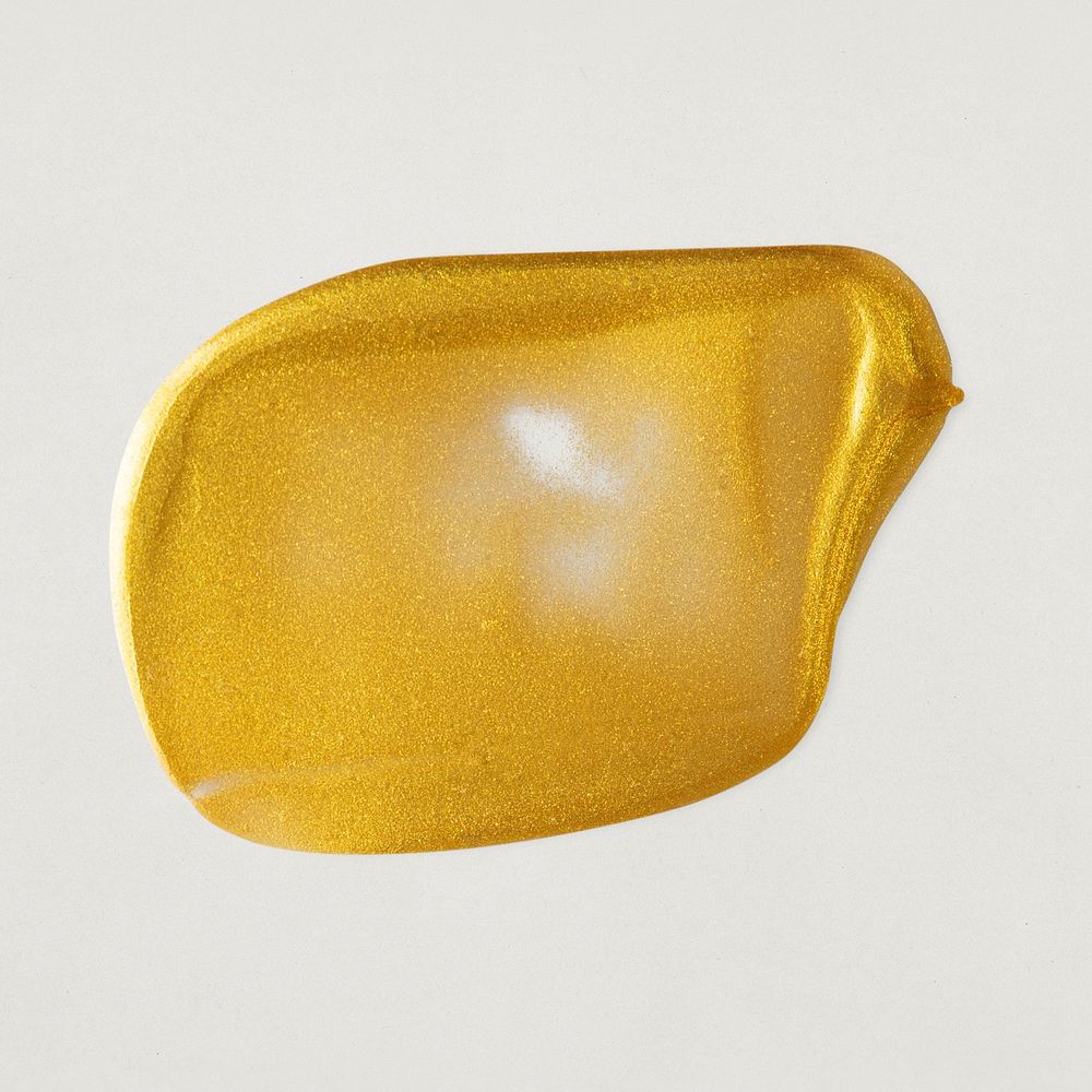 Metallic yellow paint stroke illustration