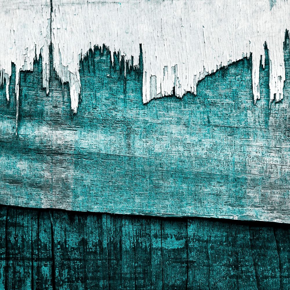 Turquoise weathered wooden texture background image