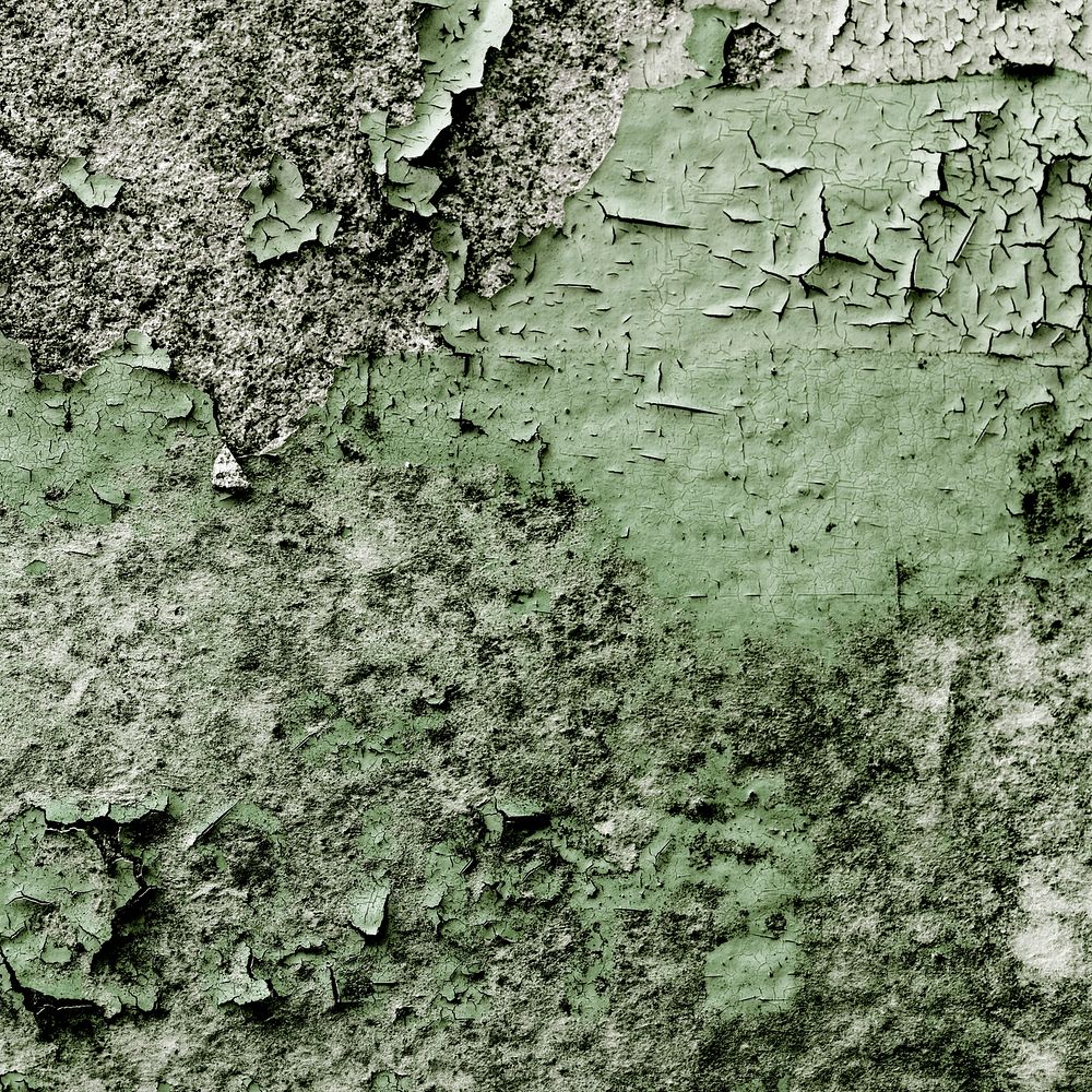 Cracked paint green textured wallpaper background