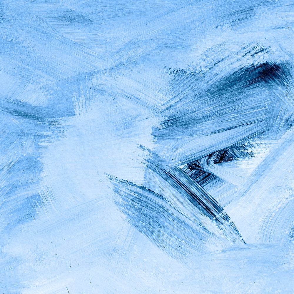 Blue brushstroke textured paint background
