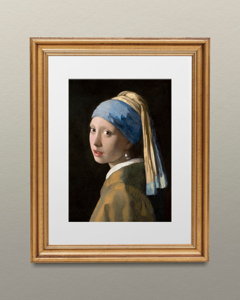 Girl with Pearl Earring frame, vintage design 