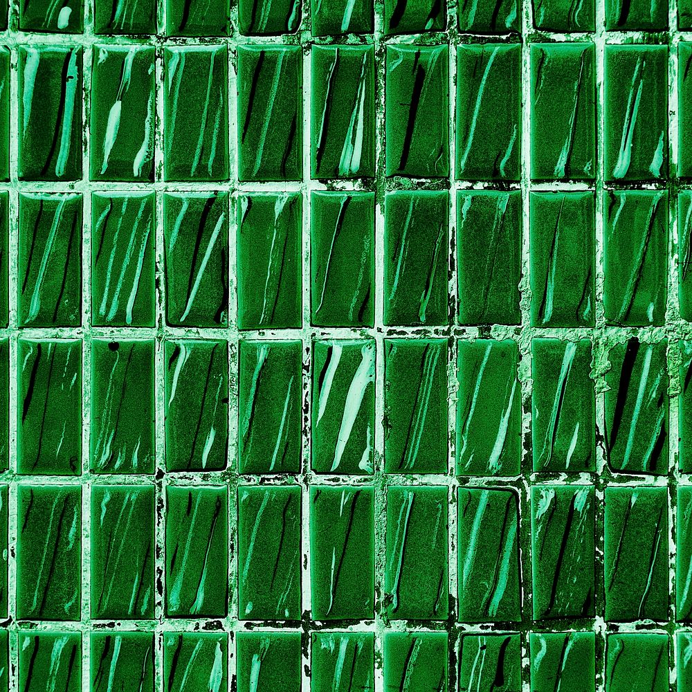 Dark green tiles background