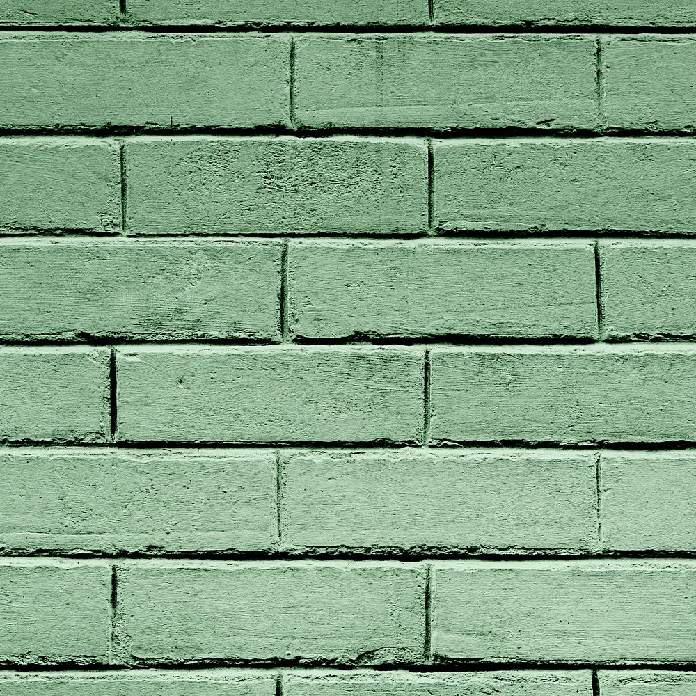 Blank neon green brick patterned background