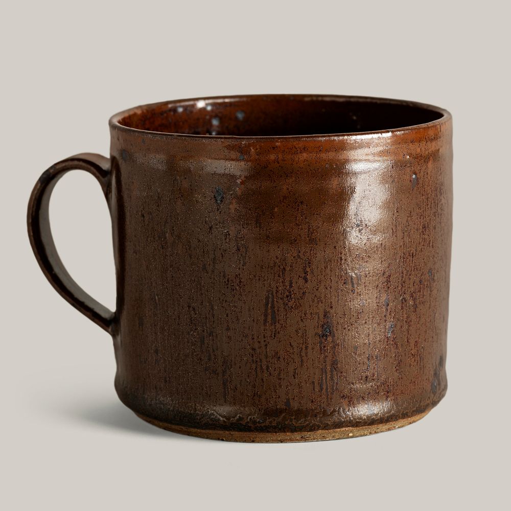 Rustic brown coffee mug mockup design resource