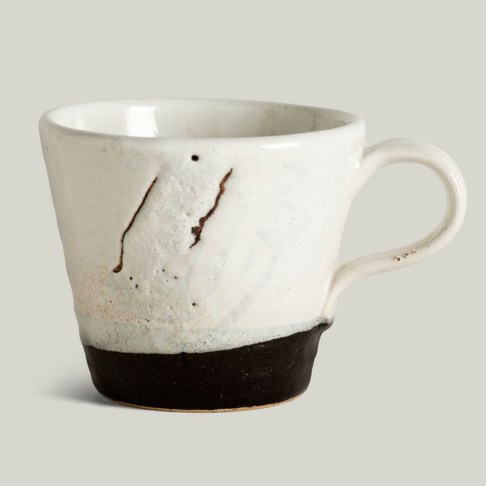 Rustic white coffee mug mockup design resource