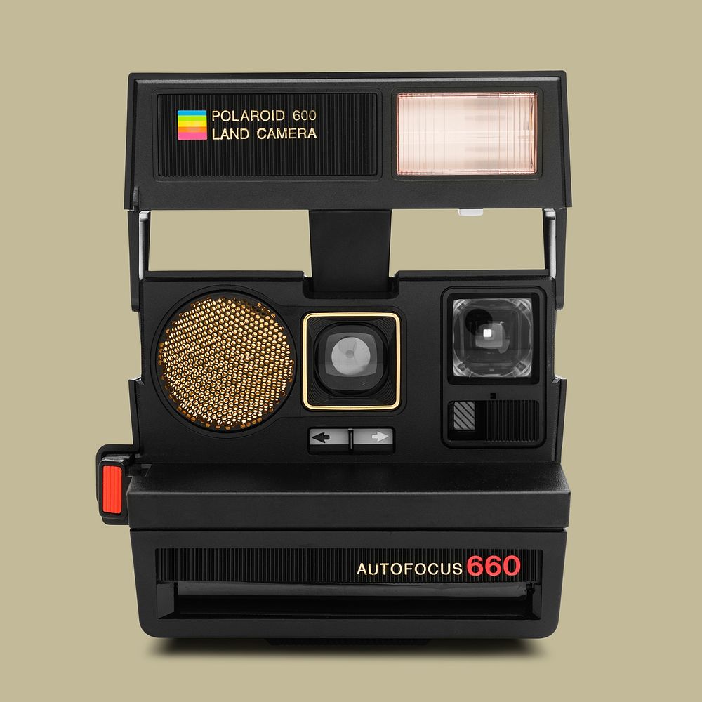 Polaroid 600 Land Camera shot in studio. JAN 29, 2020 - BANGKOK, THAILAND