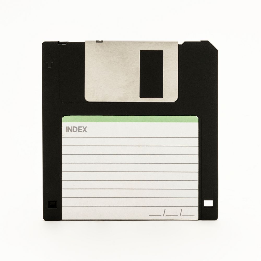 Black floppy disk design resource 