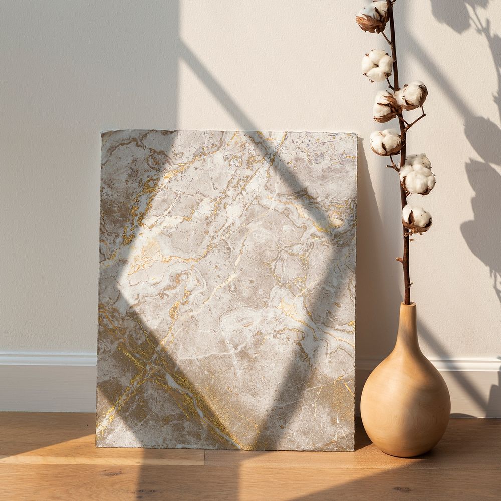 Framed aesthetic gold marble, home decor