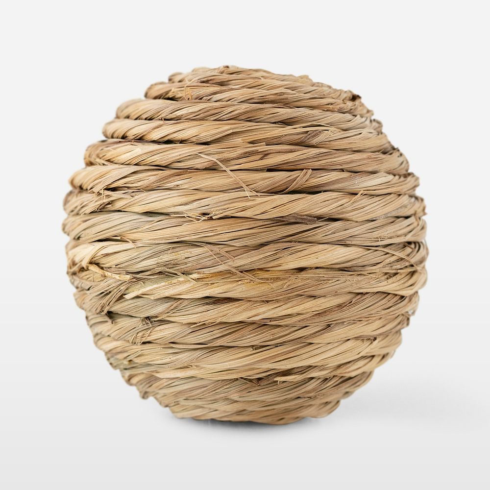Ornamental natural color rattan ball