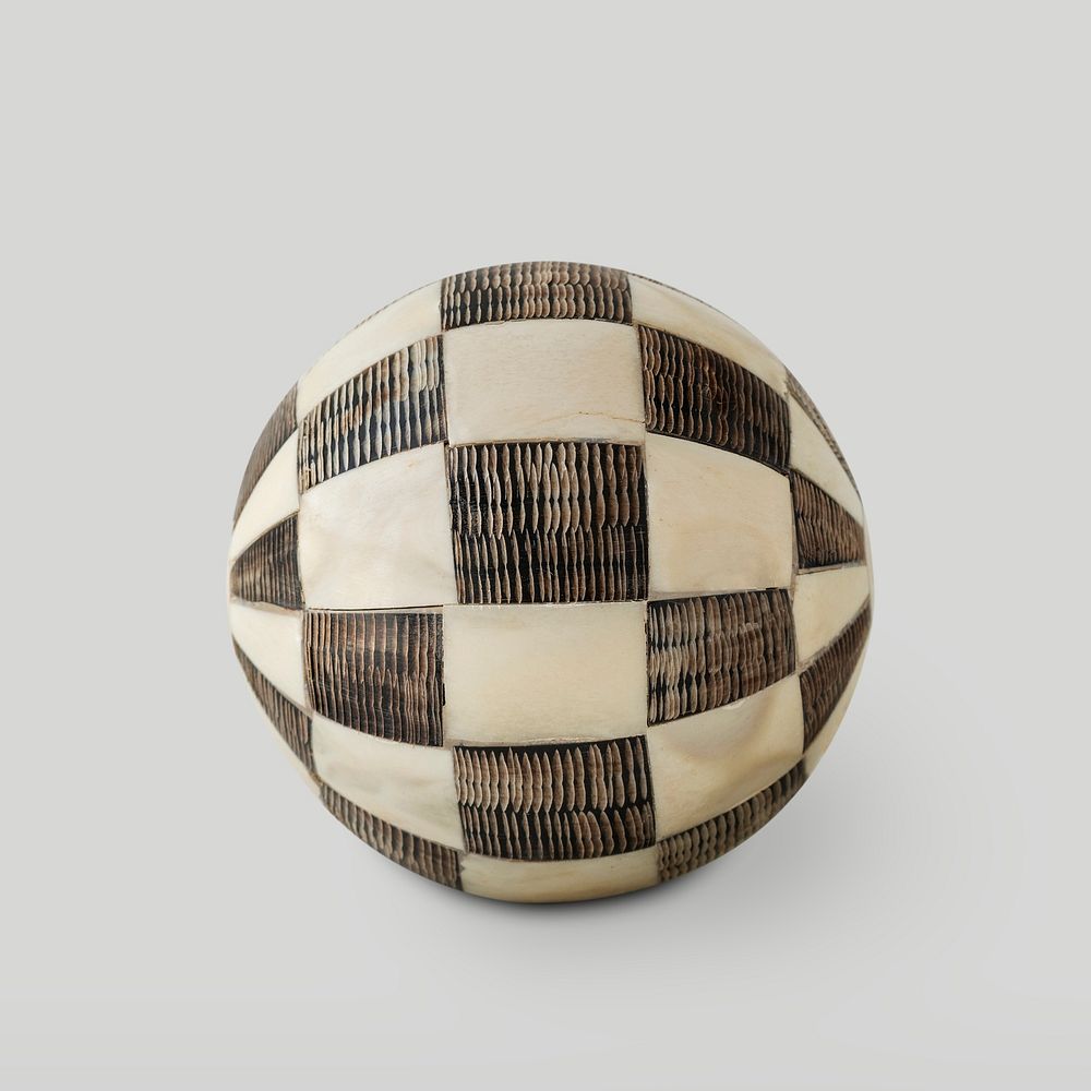 Black and white checkered decorative ball