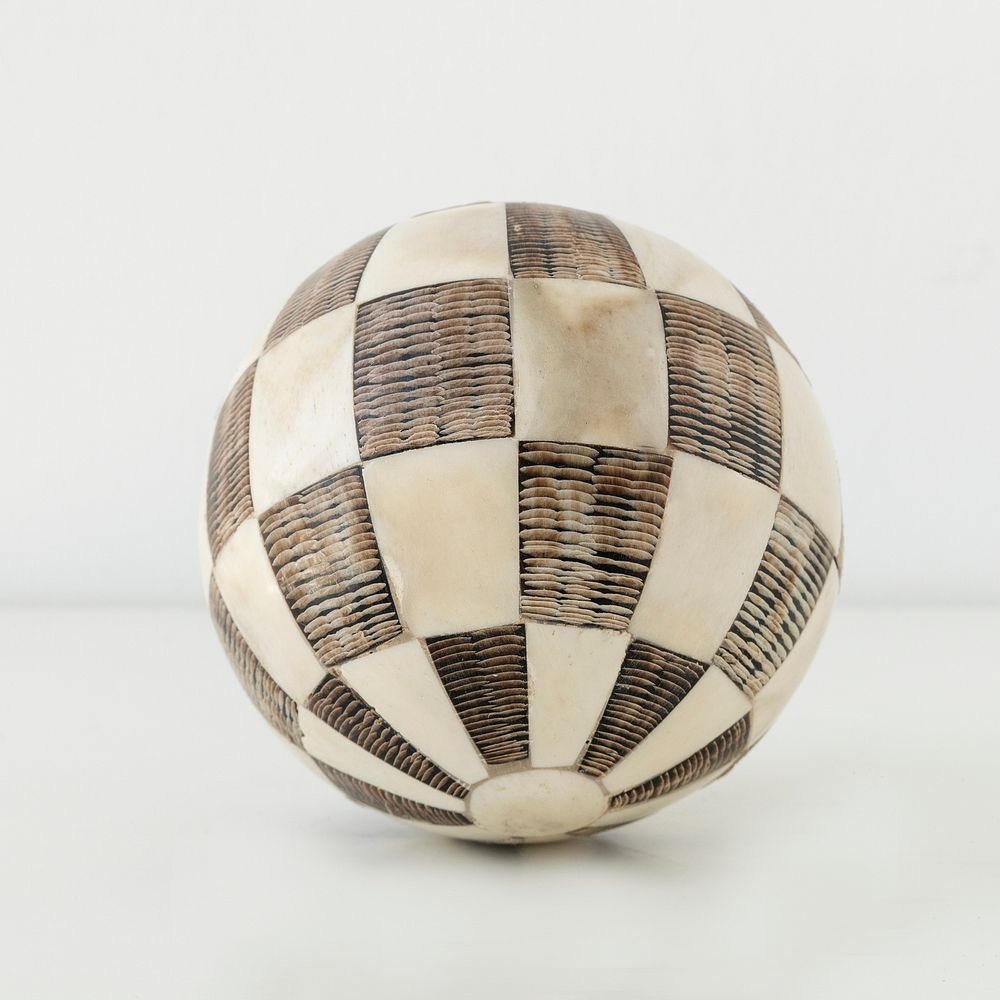 Black and white checkered decorative ball