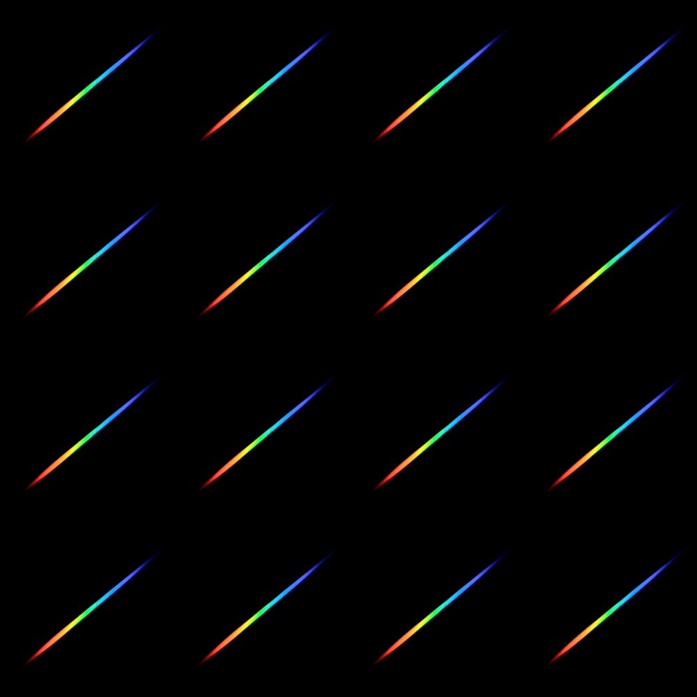 Light leak effect pattern on a black background