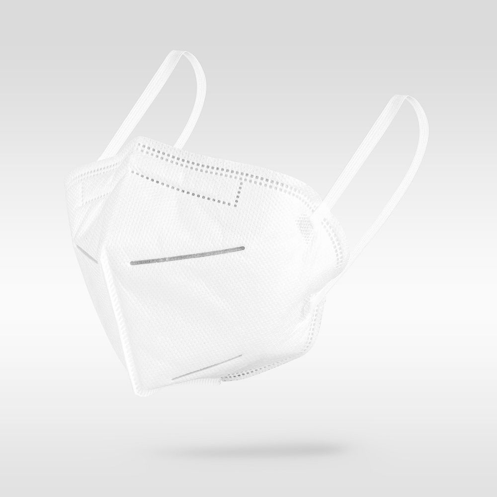 Anti pollution face mask mockup on gray background