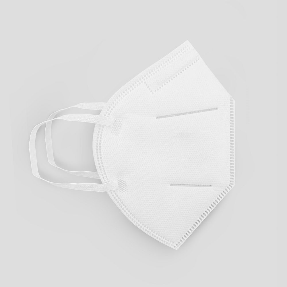 Anti pollution face mask mockup on gray background