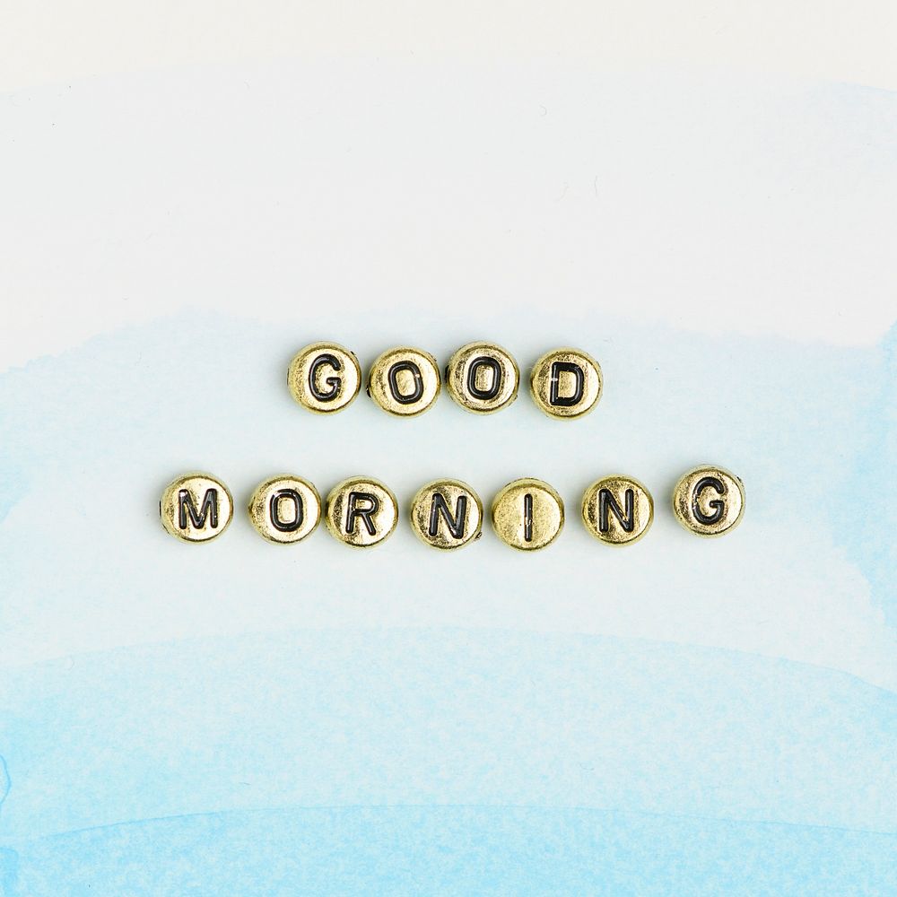 Good morning message beads word