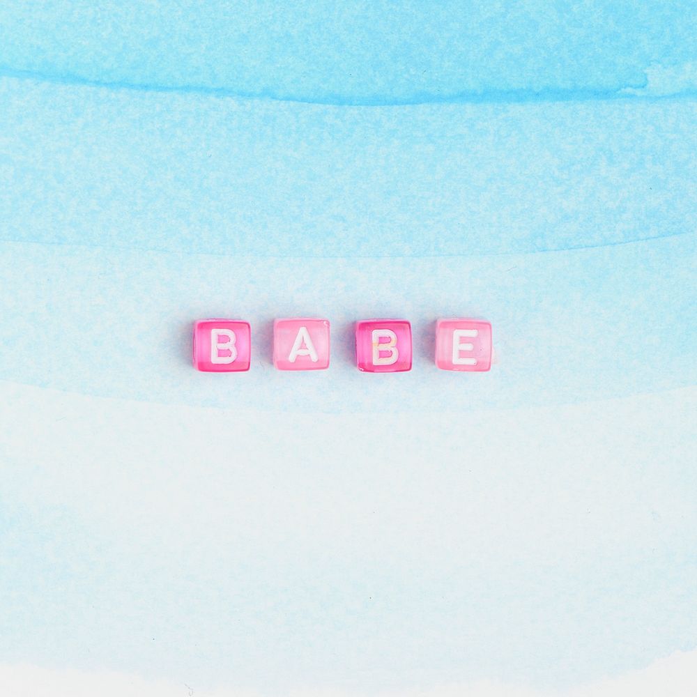 Babe nickname word beads alphabet
