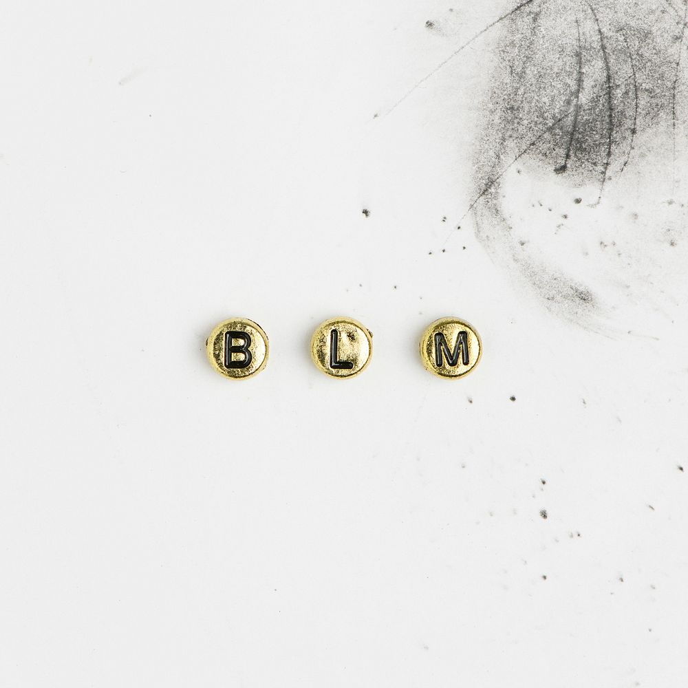 BLM beads text lettering typography 