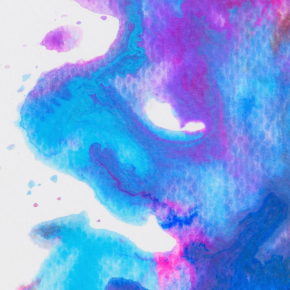 Dissolved pink blue watercolor background