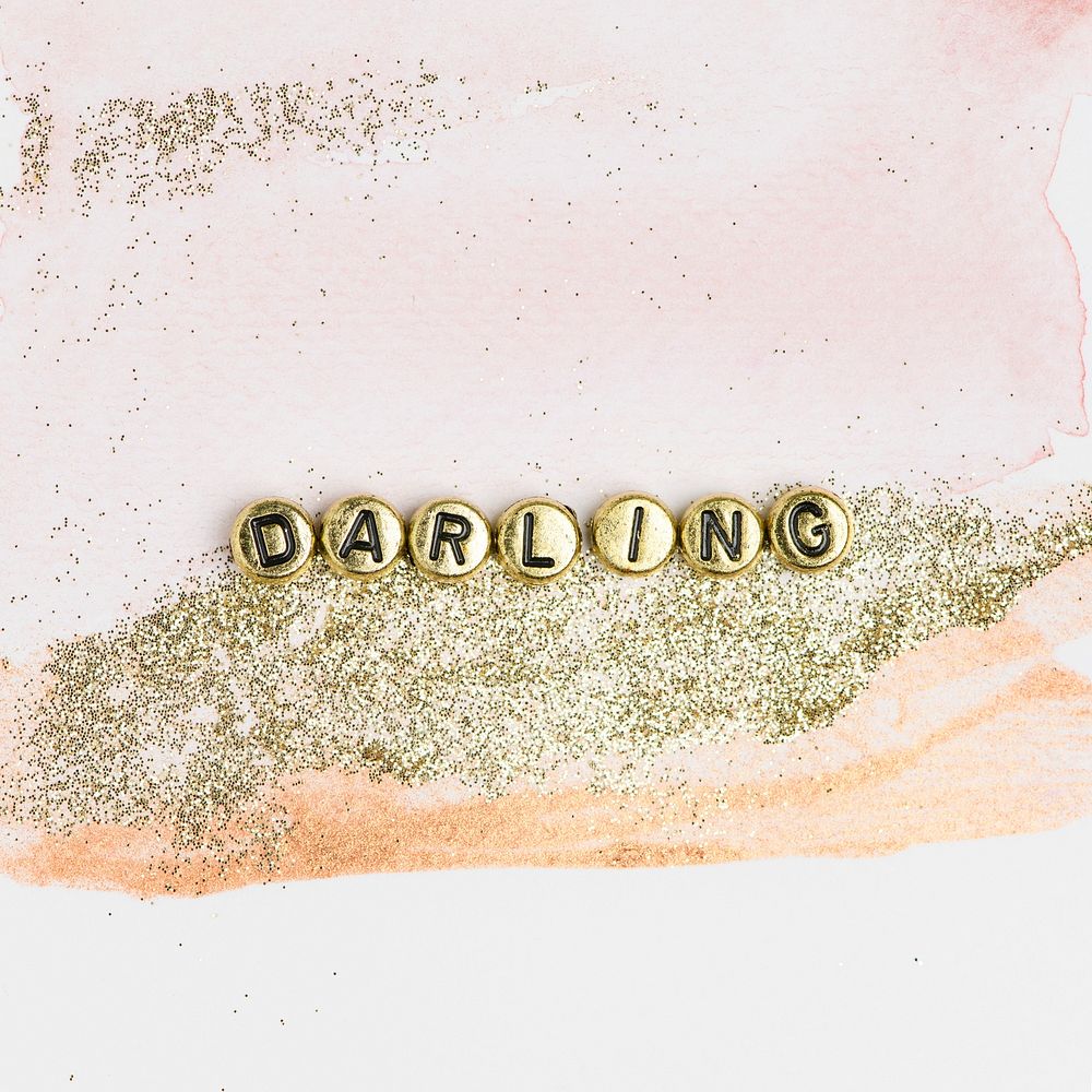 Darling word alphabet letter beads