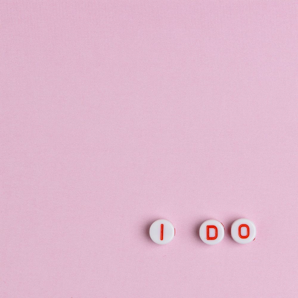 I DO beads lettering word typography