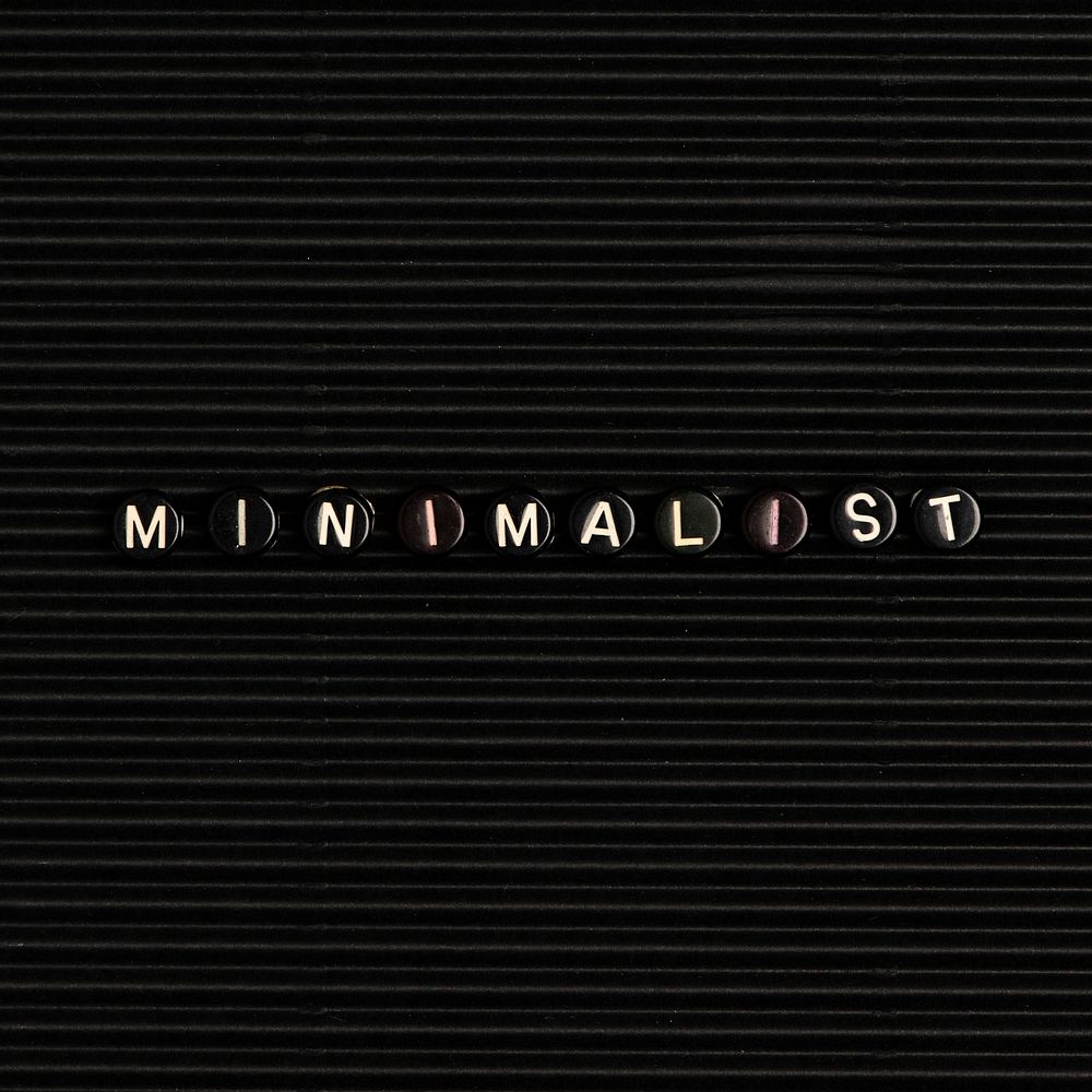 MINIMALIST beads text typography