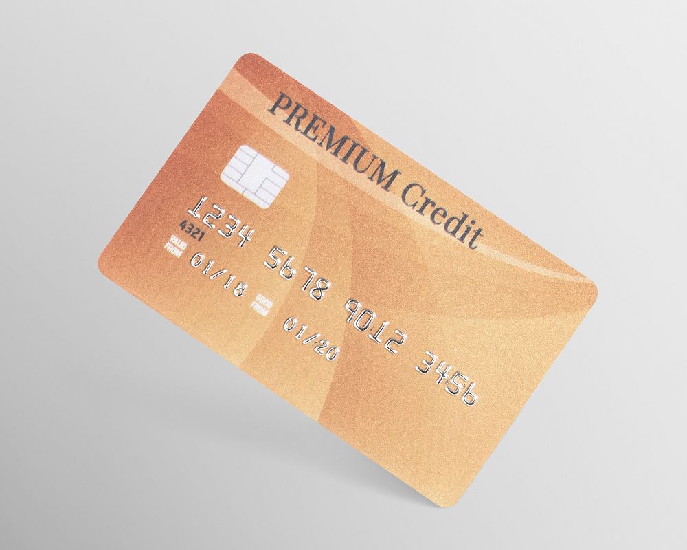 Premium credit card mockup money and banking