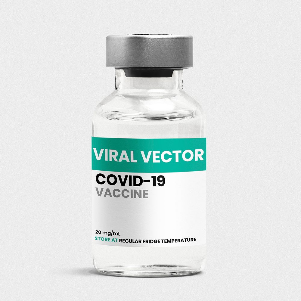 COVID-19 viral vector vaccine injection glass bottle