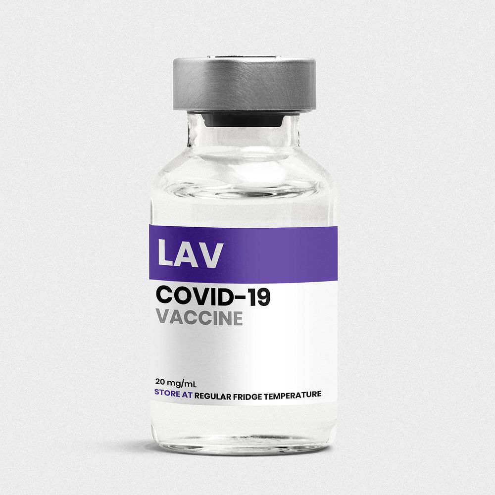 COVID-19 LAV vaccine injection glass bottle