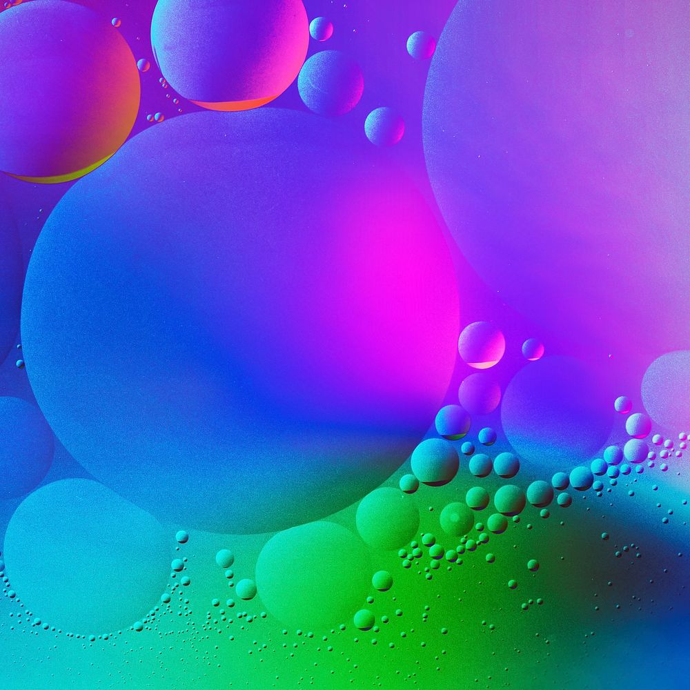 Gradient abstract background, oil bubble in water