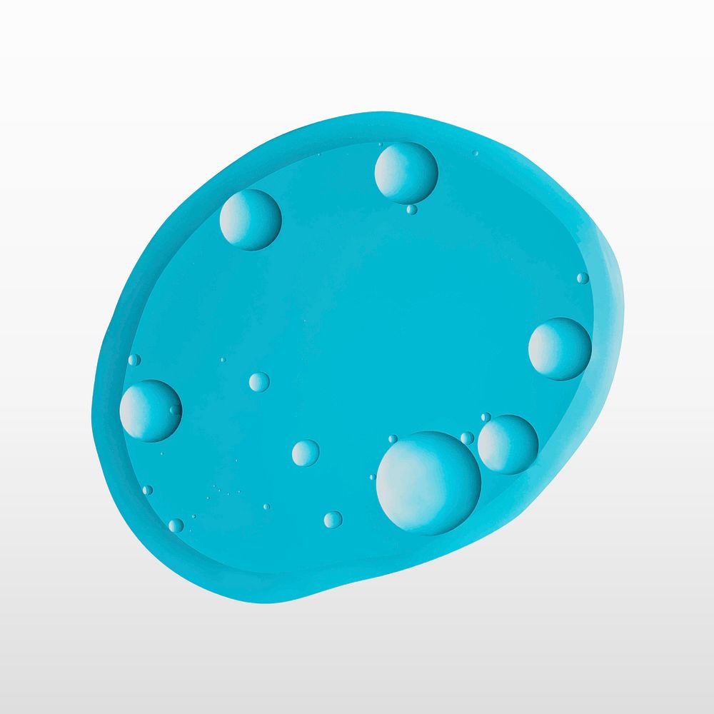 Abstract oil bubble macro shot blue liquid vector