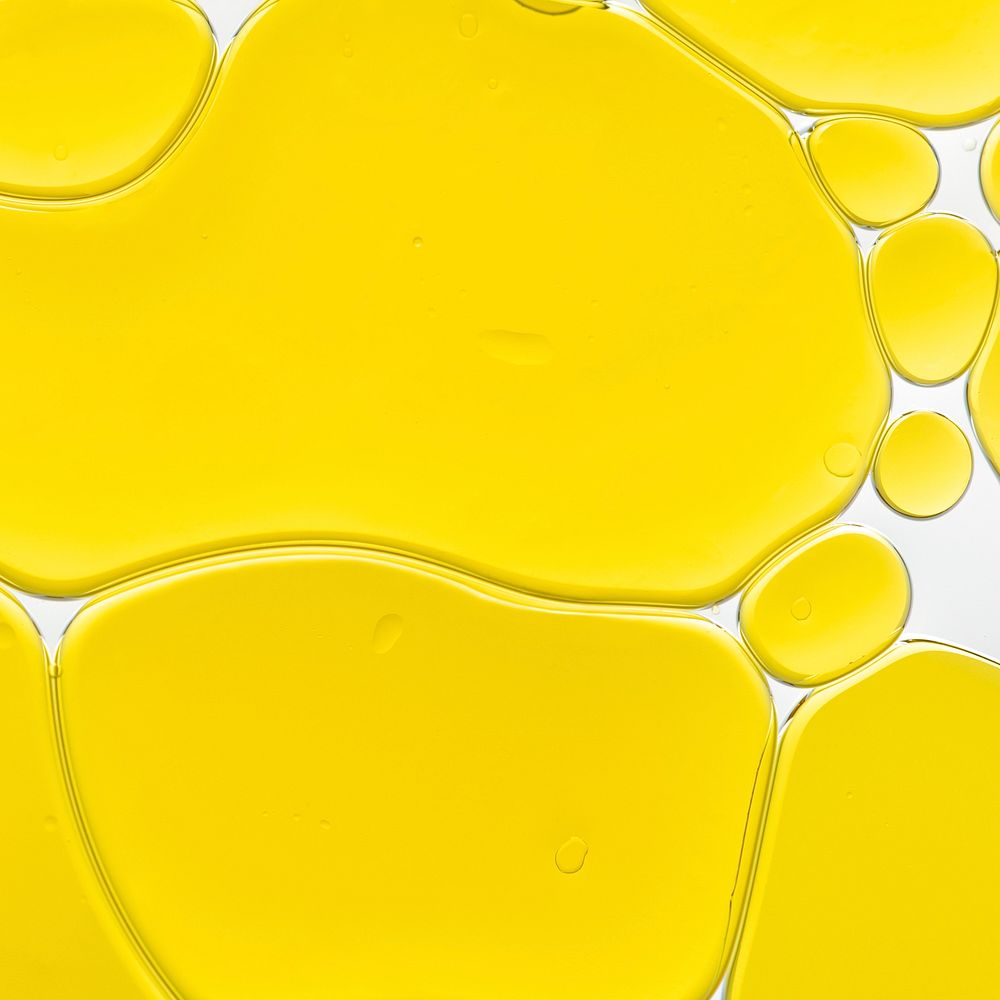Yellow abstract background,  oil bubble texture
