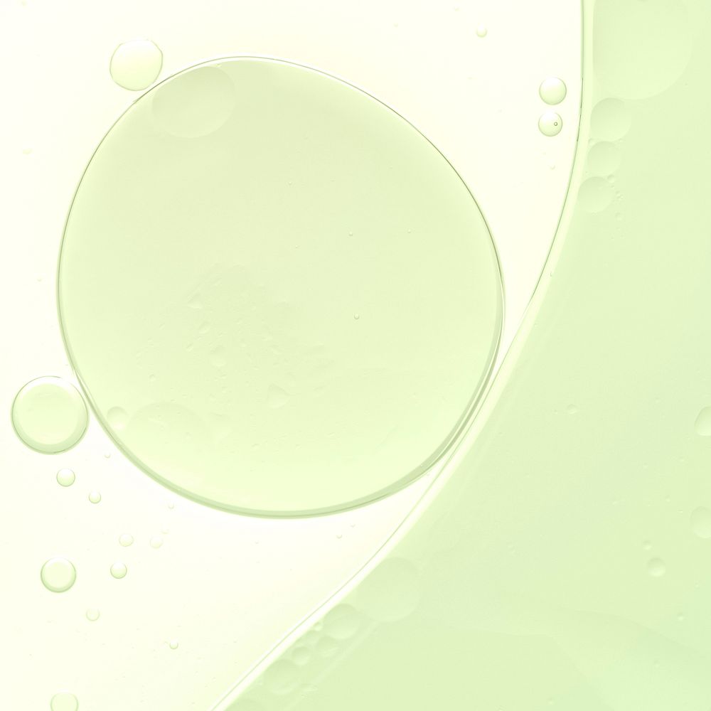 Green abstract background, oil bubble texture