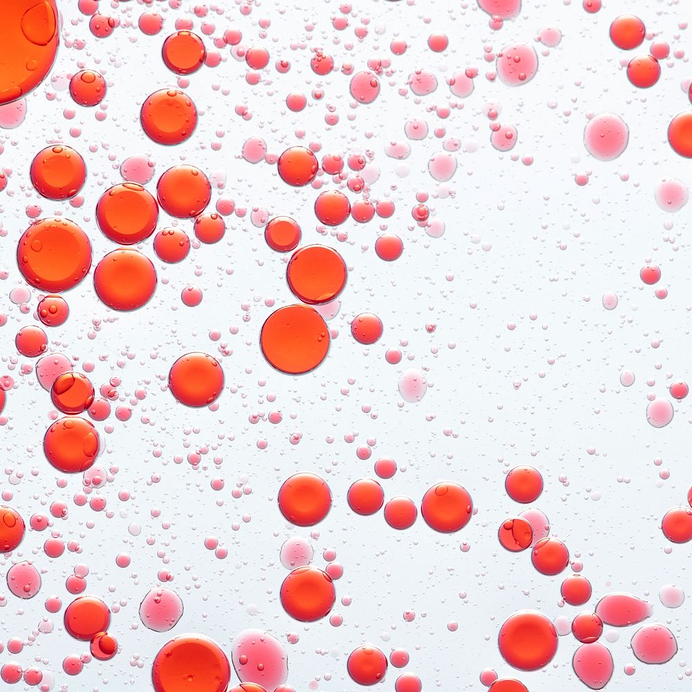 Abstract background, red oil bubble in water