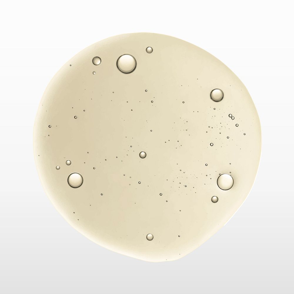Abstract yellow oil bubble macro shot gold liquid vector