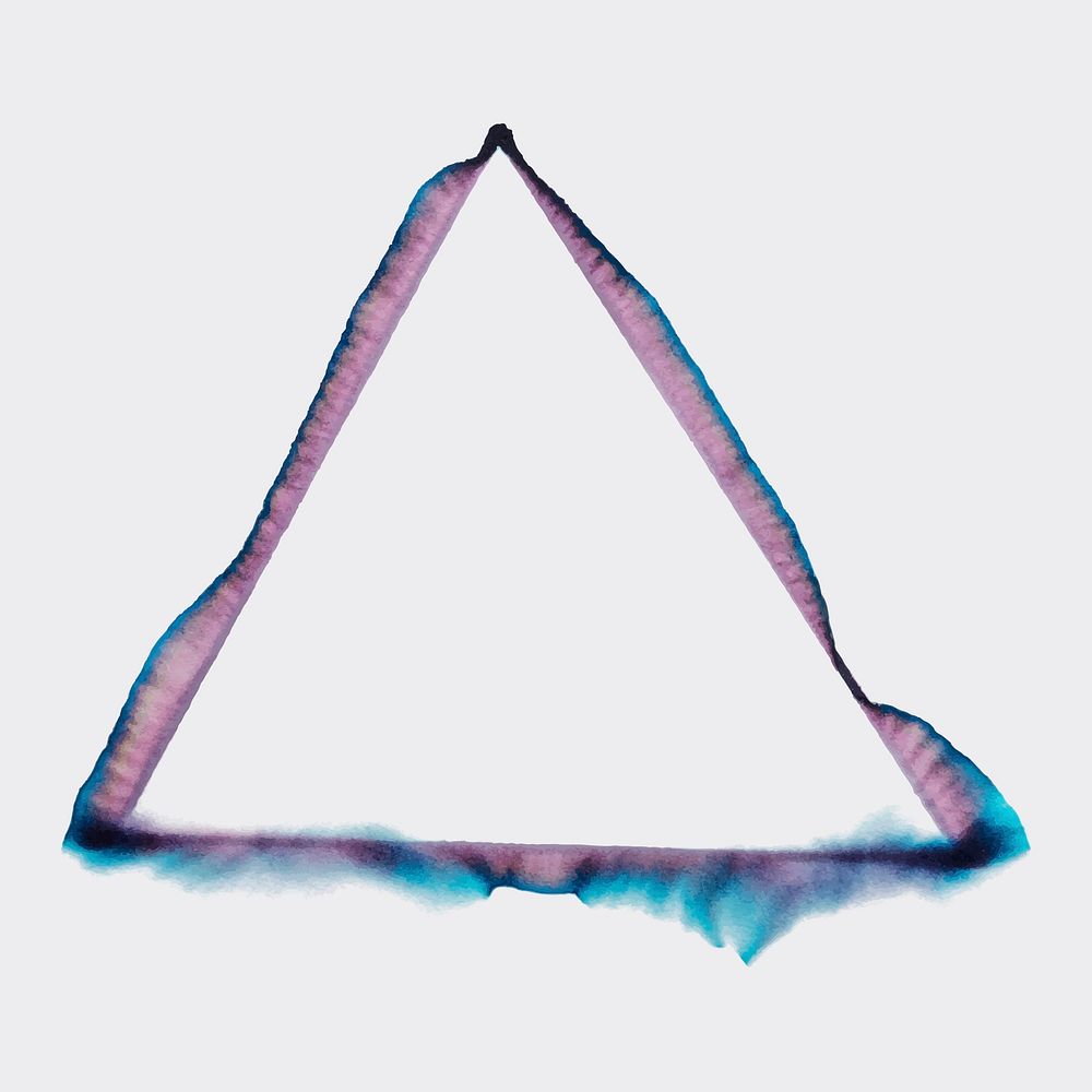 Aesthetic abstract chromatography art vector triangle element