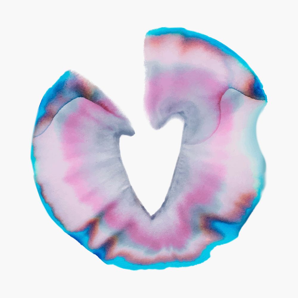 Aesthetic abstract chromatography art vector circle element