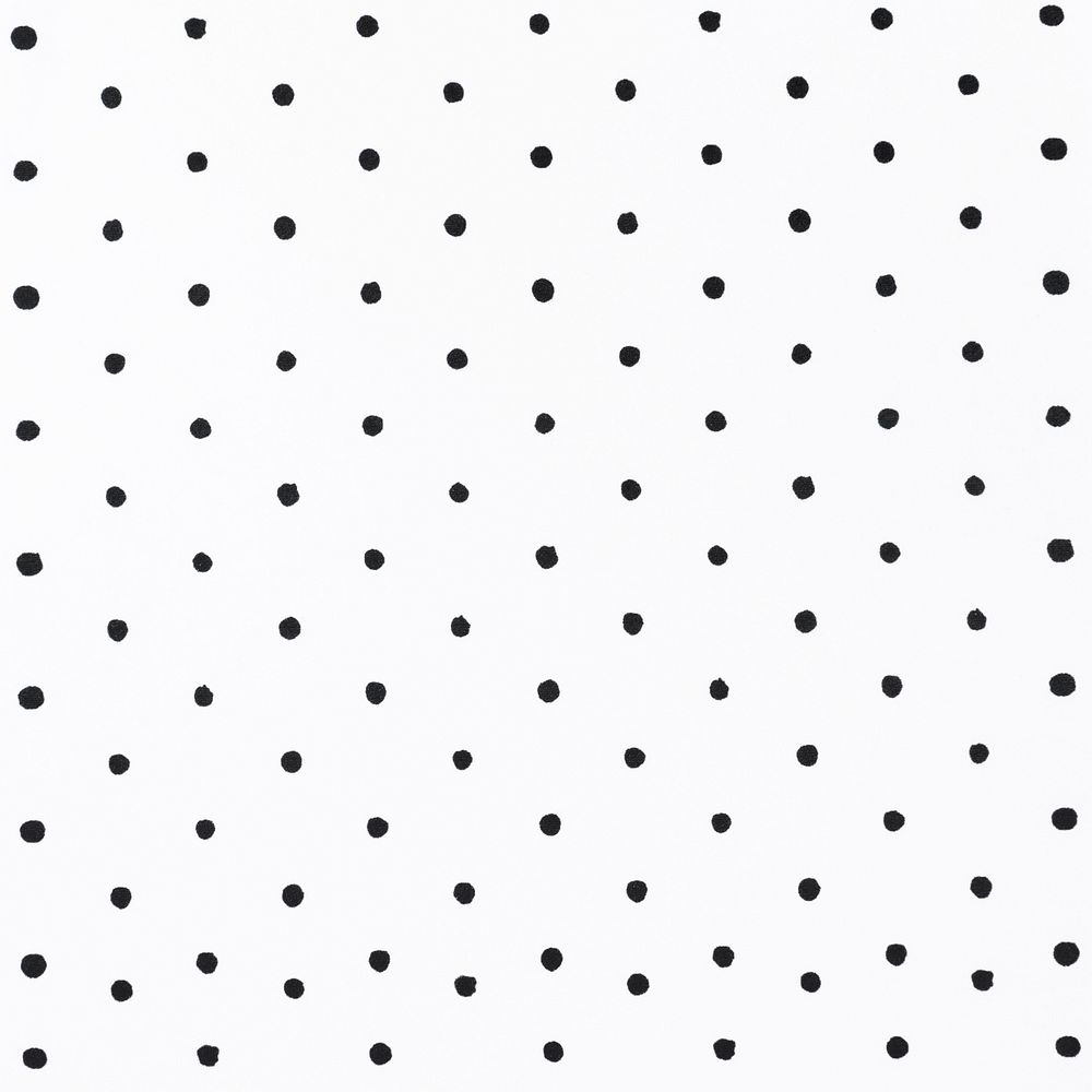 Minimal white background with black polka dot pattern