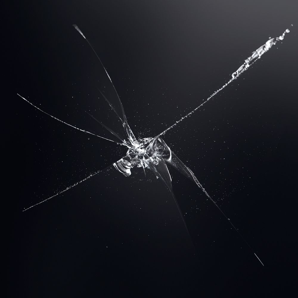 Black background with broken glass effect