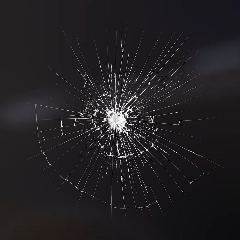 Black background vector with cracked glass effect