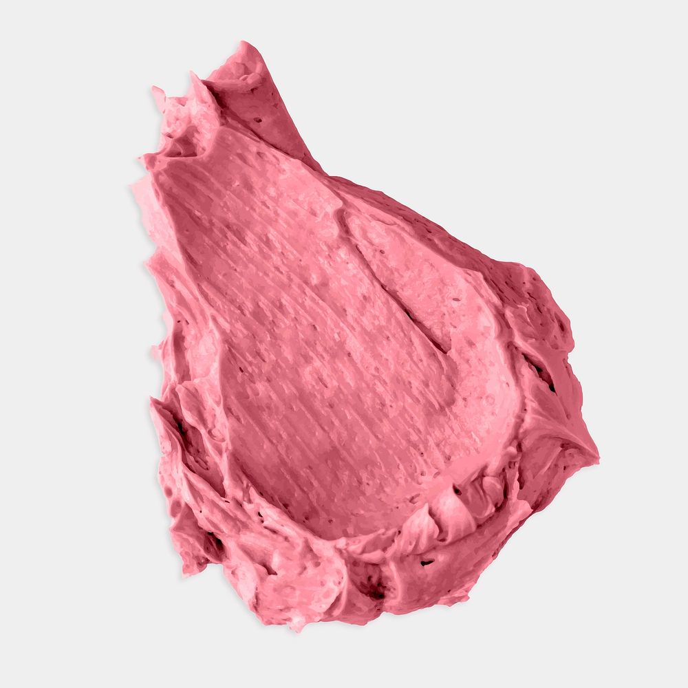Pink cream lipstick element vector texture