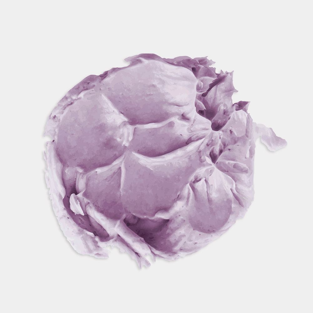 Purple cream lipstick element vector texture