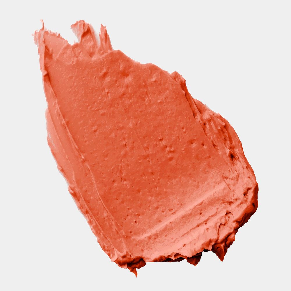 Orange cream lipstick element vector texture