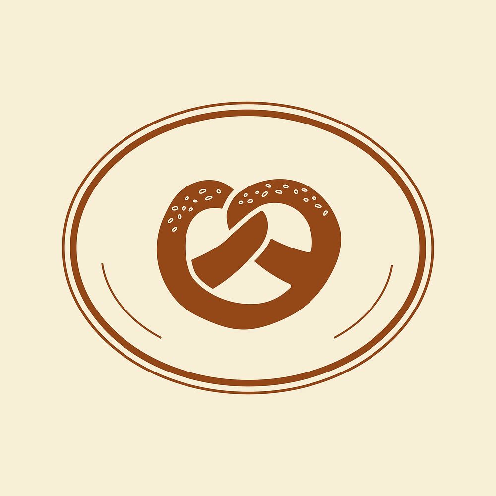 Bakery icon element in beige color