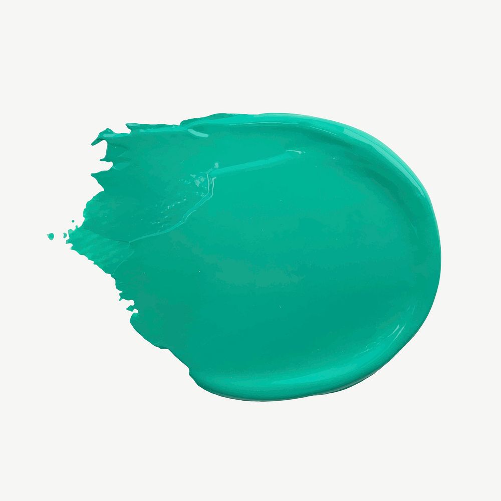 Green paint smear textured vector brush stroke creative art graphic