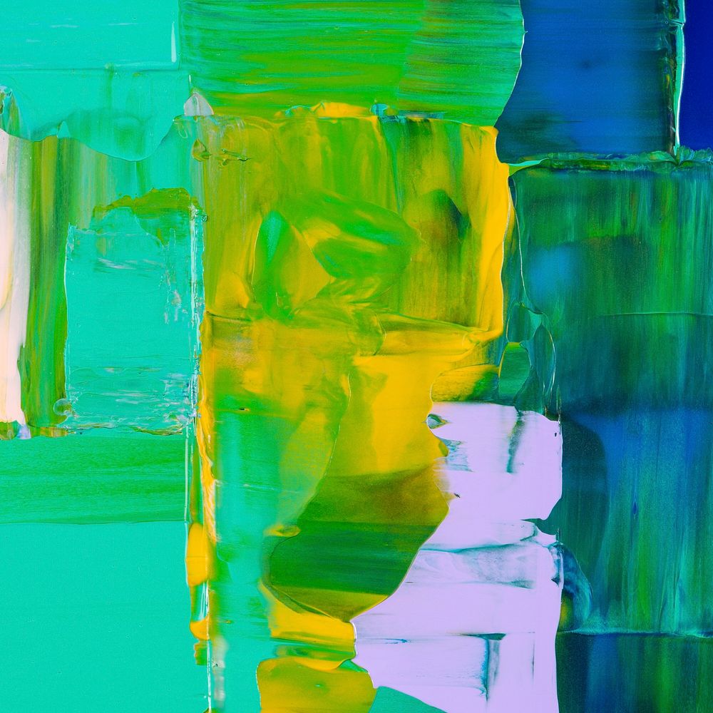 Paint background wallpaper, abstract green acrylic painting